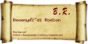 Besenyődi Rodion névjegykártya